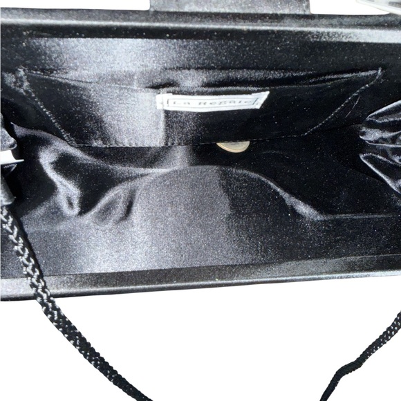 La Regale Black Satin Evening Clutch w/ Rope Strap - Elegant
Formal Bag NWT - Picture 2 of 5